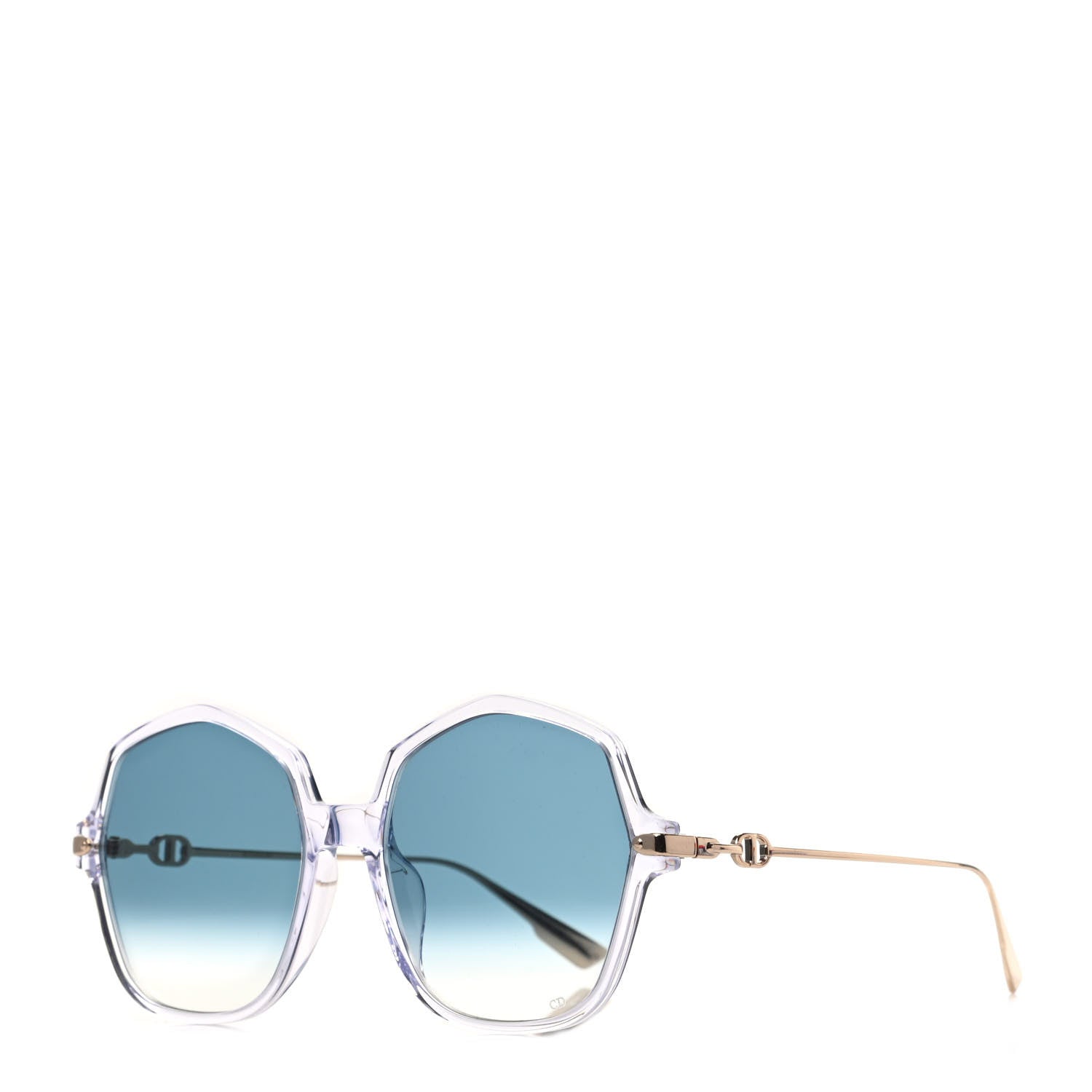 Christian Dior Acetate Metal Diorlink 2 Sunglasses Blue Gold 1 of 8