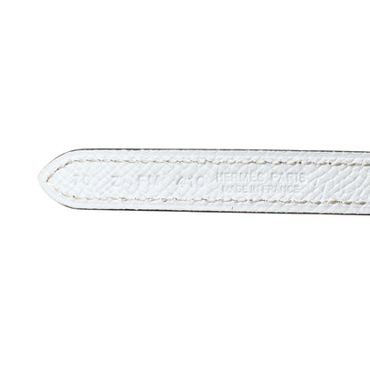 Hermes Epsom Swift 13mm H Medor Belt 70 28 White Etoupe 5 of 8