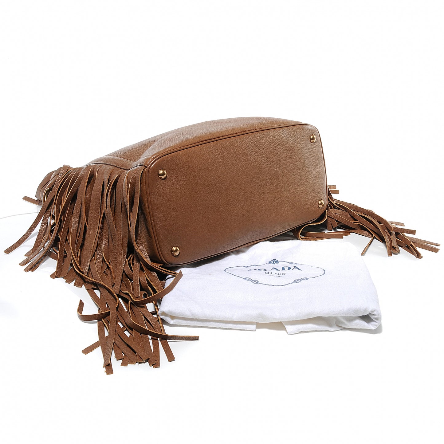 Cervo Deerskin Fringe Hobo Cammello