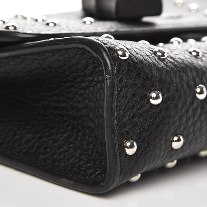 Gucci Calfskin Small Studded Miss Bamboo Shoulder Bag Black 9 of 9
