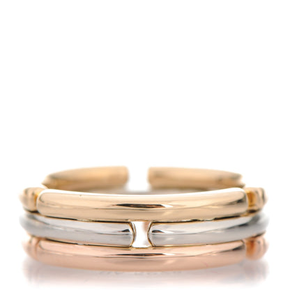 Bulgari 18K Rose Yellow White Gold Collapsible Ring 49 4.75 1 of 4