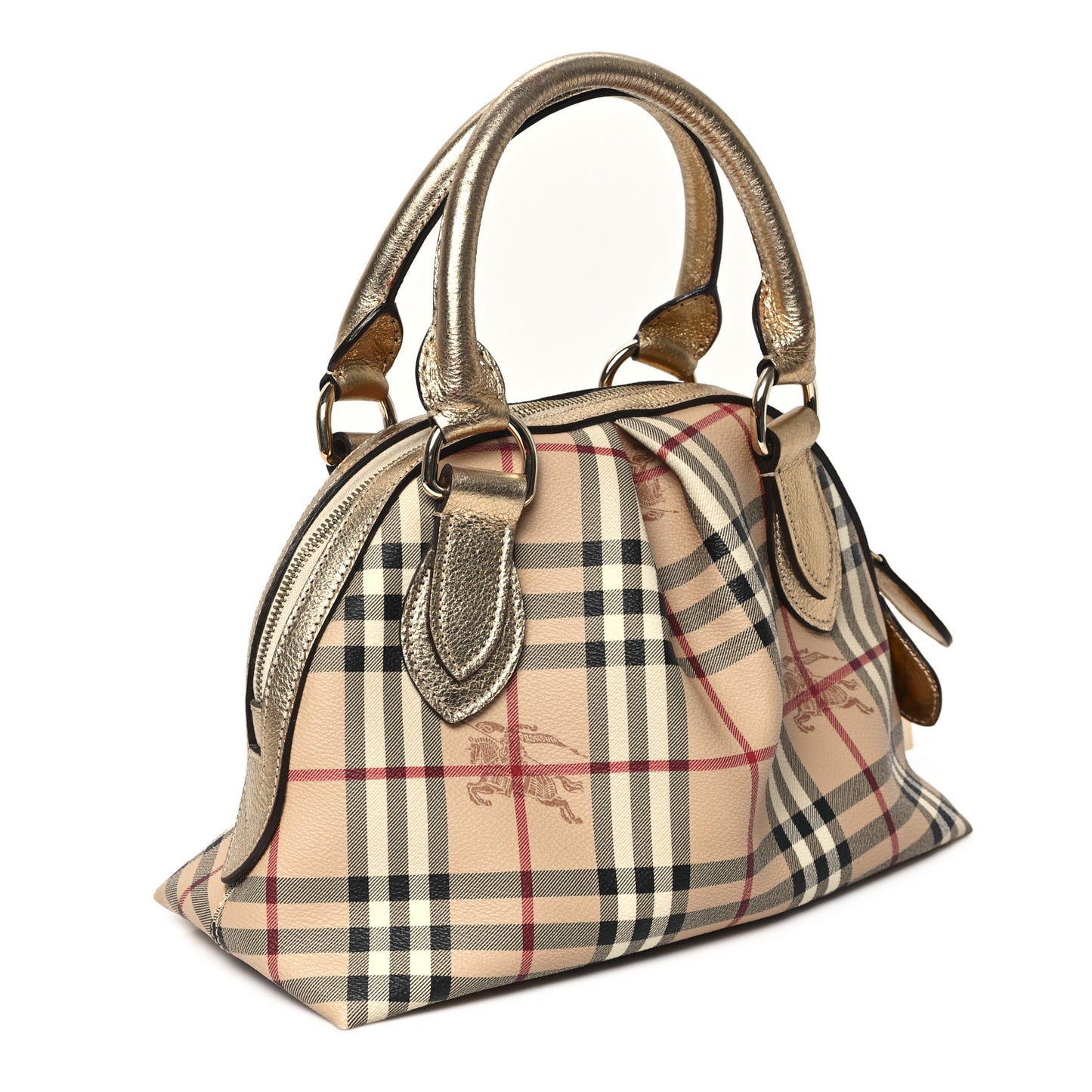 Haymarket Check Thornley Satchel Gold