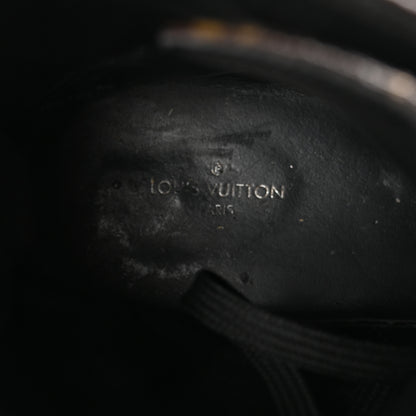 Louis Vuitton Calfskin Monogram Wonderland Flat Ranger Boots 40 Black 8 of 8
