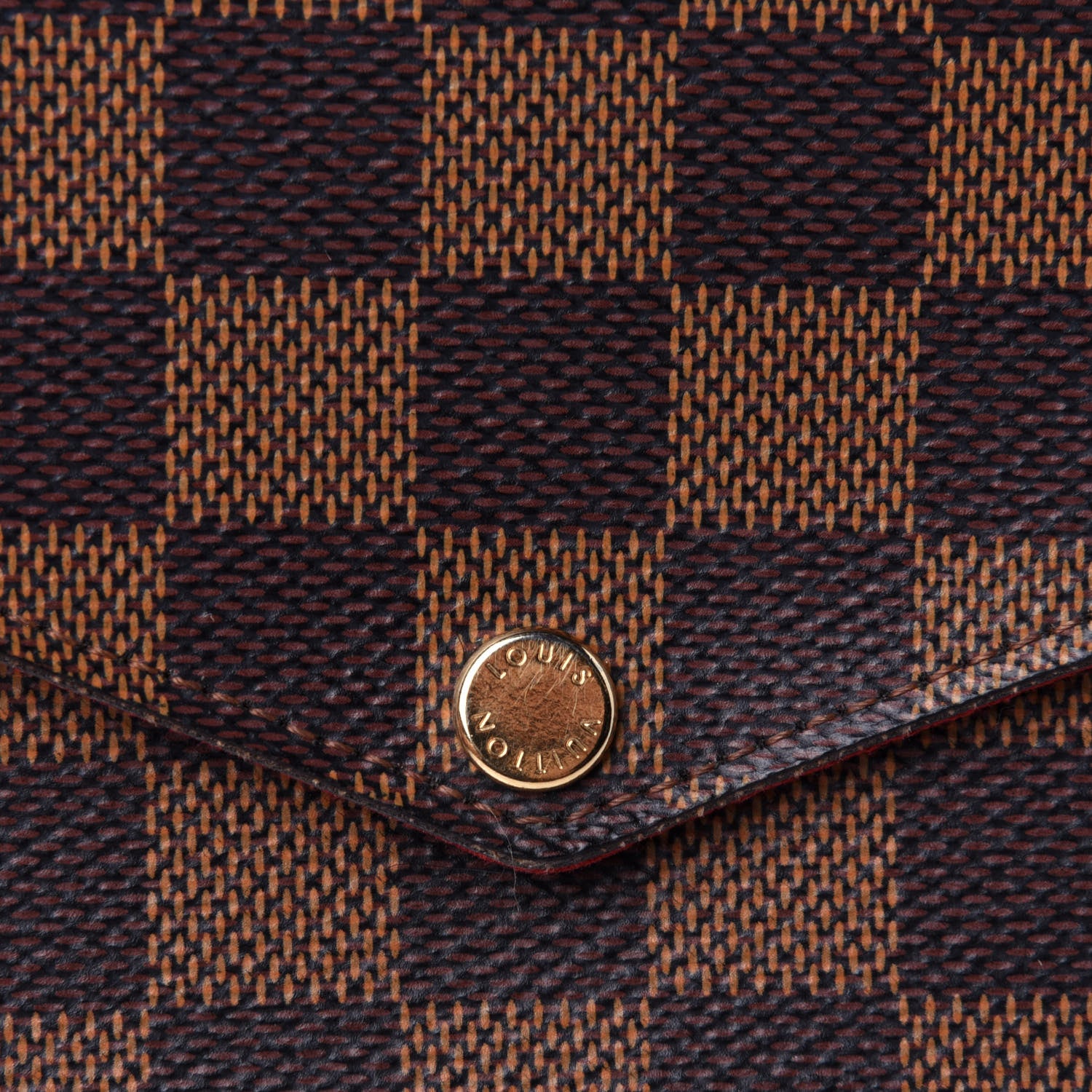 Louis Vuitton Damier Ebene Pochette Felicie Chain Wallet 9 of 11