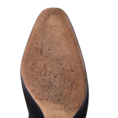 Gucci Suede Ankle Wedge Booties 37 Black 9 of 13
