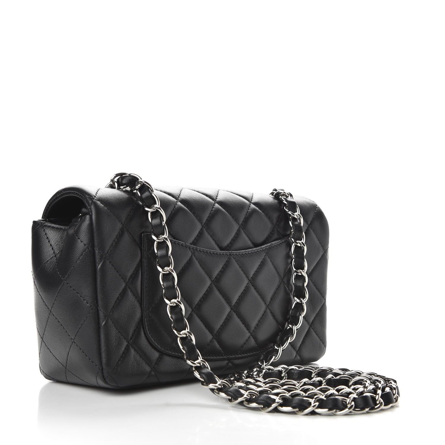 Chanel Lambskin Quilted Mini Rectangular Flap Black 3 of 11