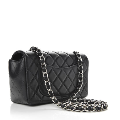 Chanel Lambskin Quilted Mini Rectangular Flap Black 3 of 11
