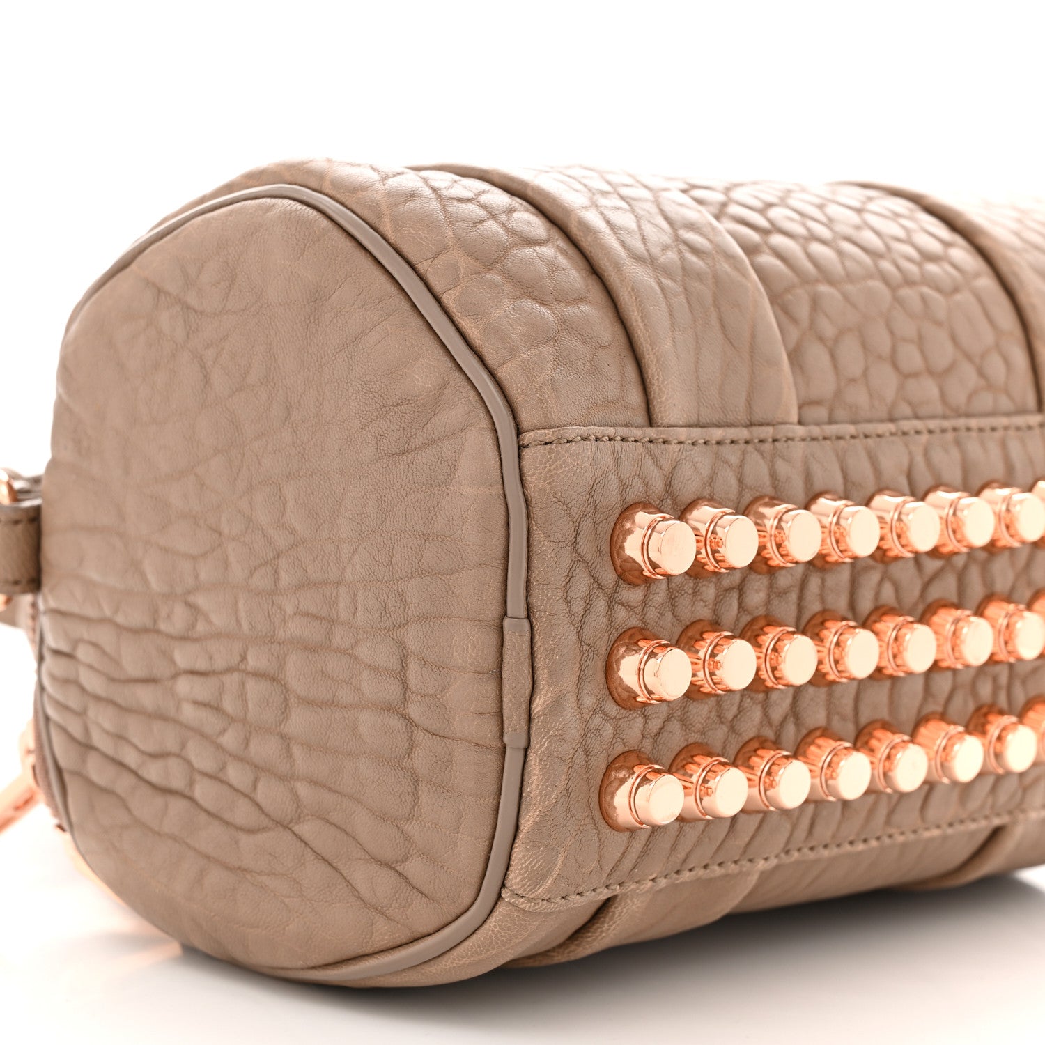 Alexander Wang Pebbled Lambskin Mini Rockie Latte Rose Gold Hardware 8 of 9