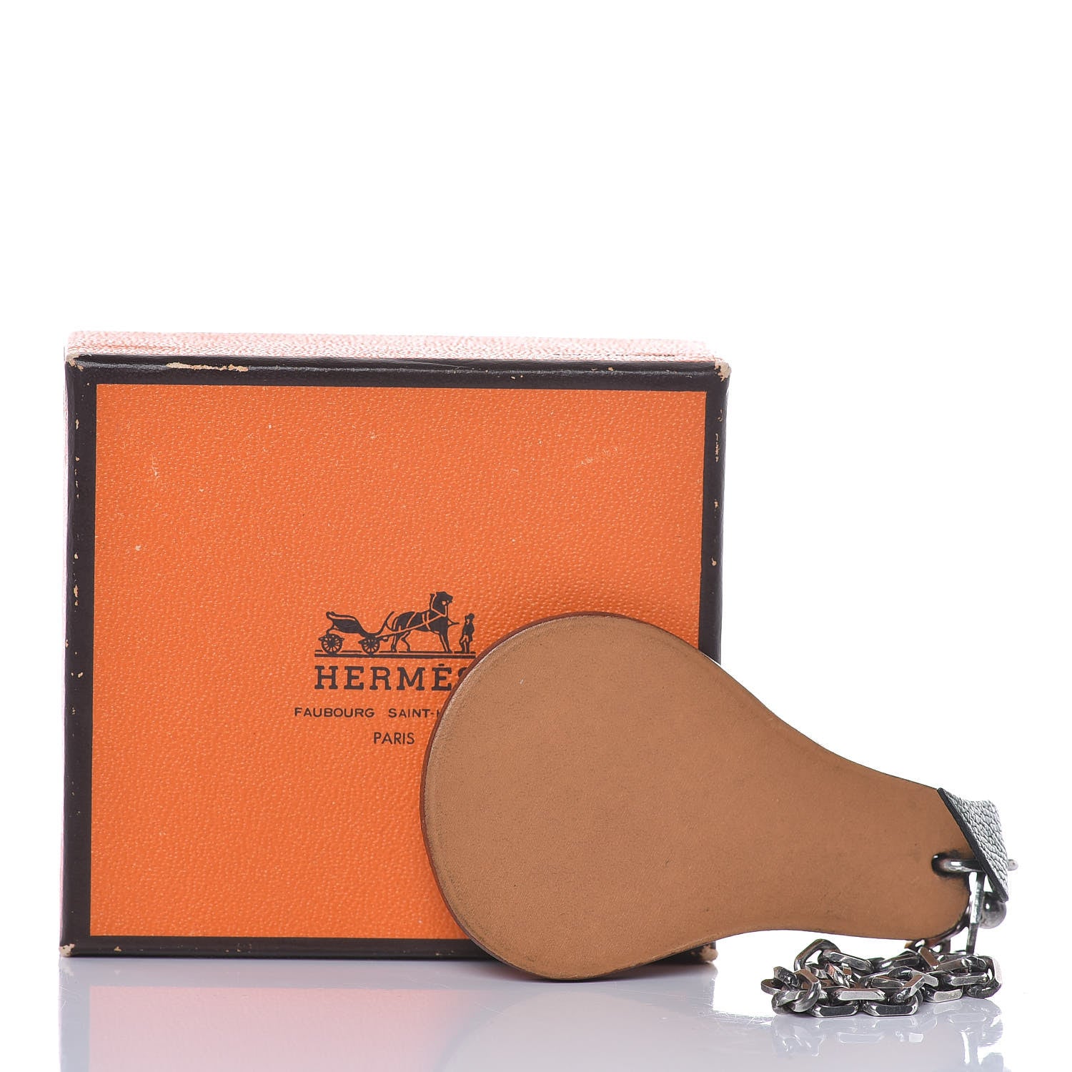 Hermes Swift Chevre Pear Key Chain Bag Charm 8 of 8
