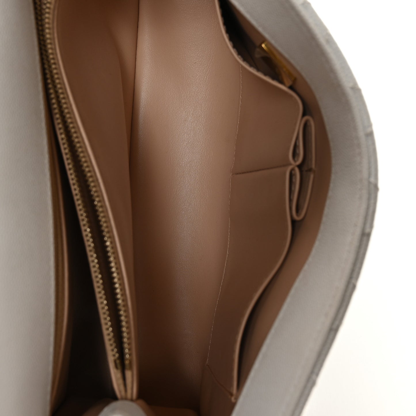 Caviar Quilted Small Chain Coco Handle Flap White