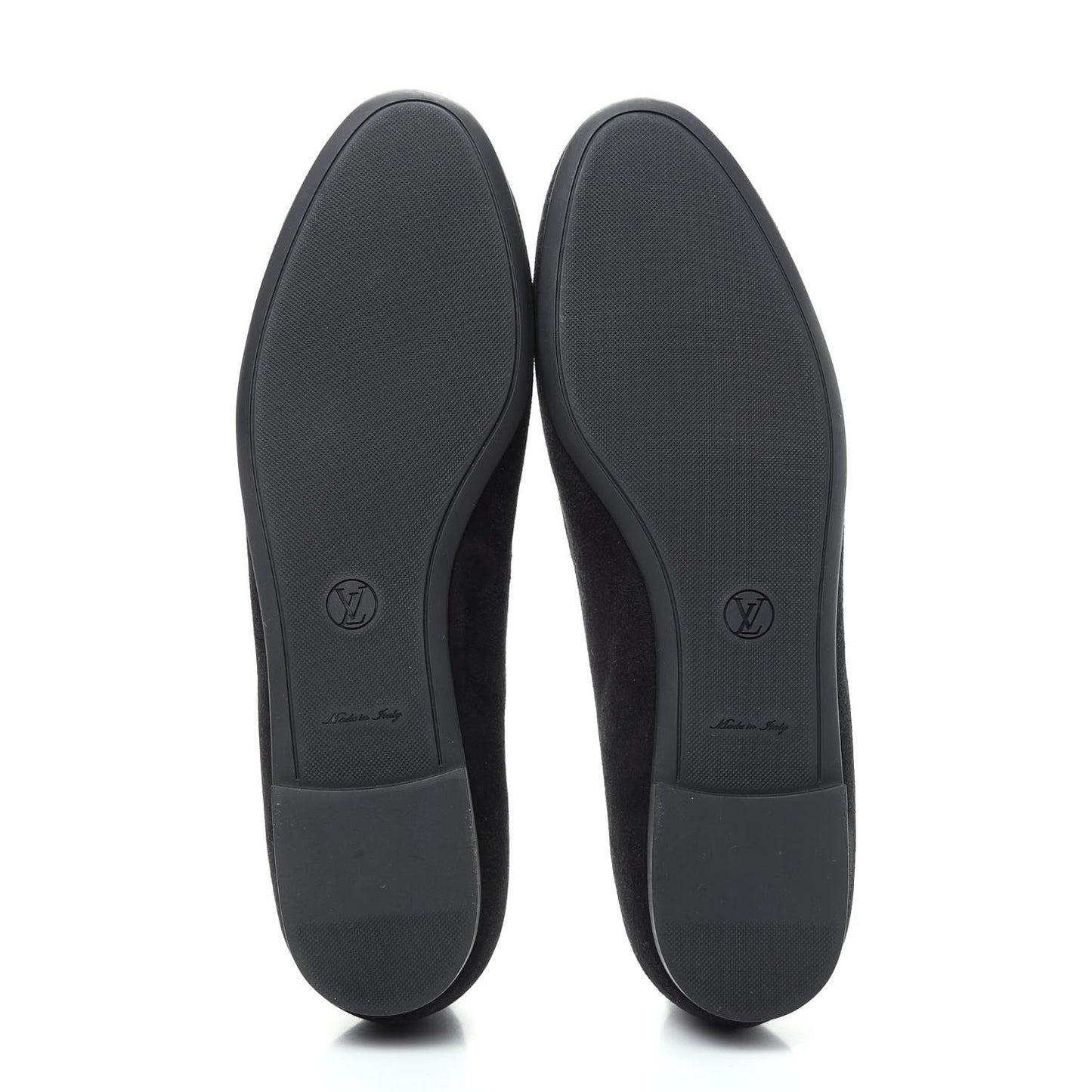 Suede Monogram Uniformes Ballet Flats 39 Black