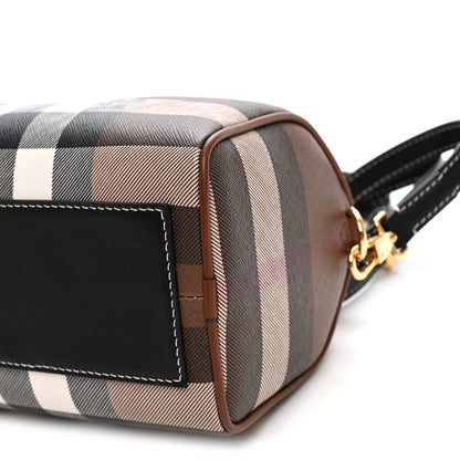 Burberry E-canvas Check Mini Bowling Bag Dark Birch Brown 9 of 9