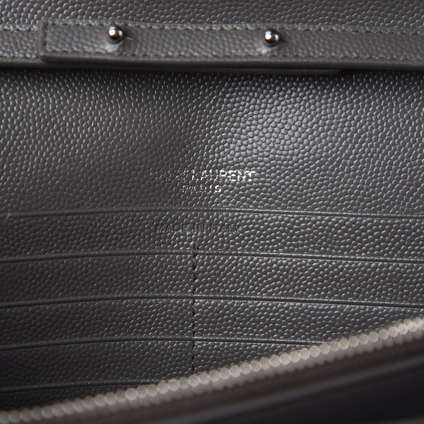 Grain De Poudre Matelasse Chevron Monogram Chain Wallet Earth