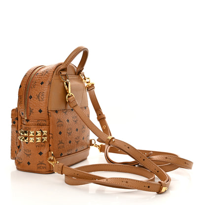 MCM Visetos Side Stud X-Mini Stark Backpack Cognac 3 of 9