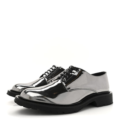 Saint Laurent Soft Laminato Mens Army 20 Derby Shoes 41 Metal Shotgun 4 of 10