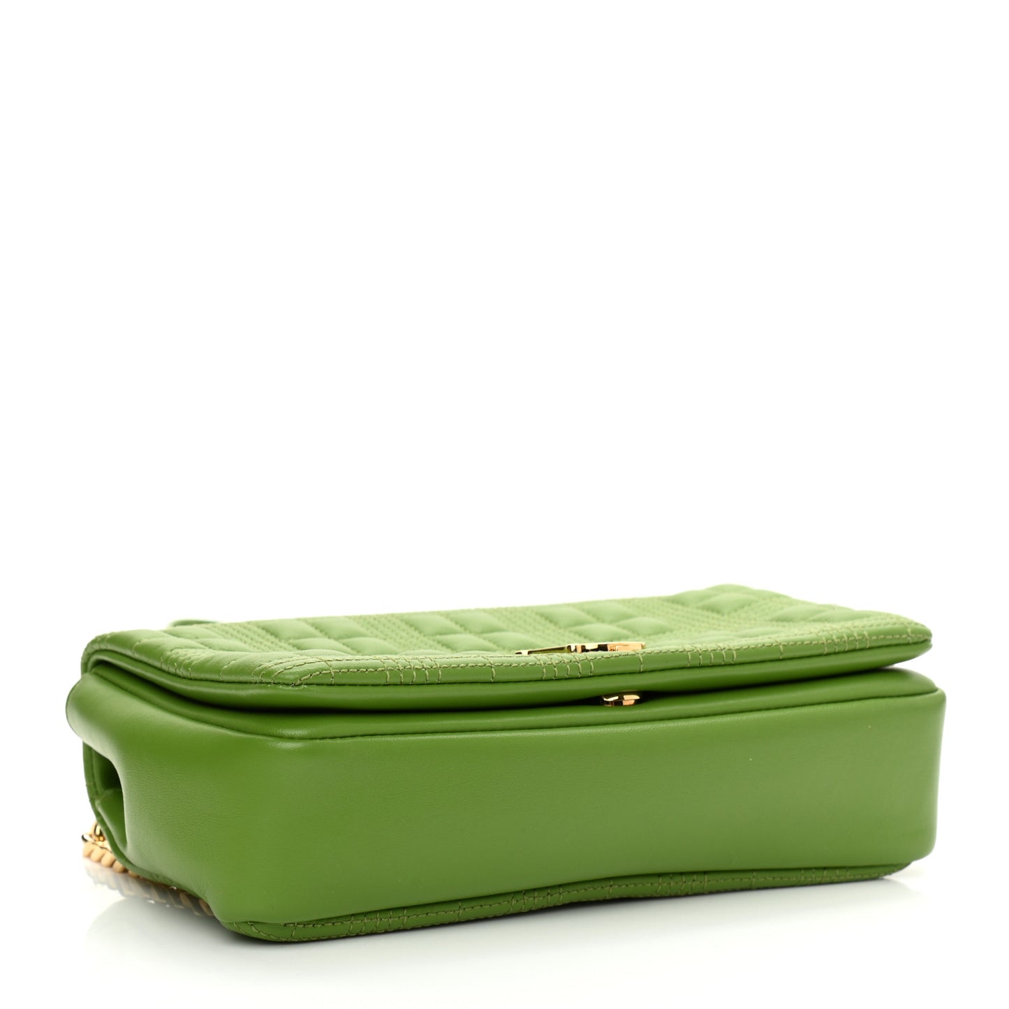 Lambskin Quilted Small Lola Bag Green