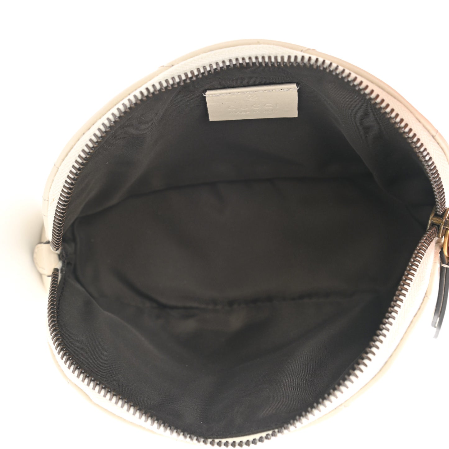 Calfskin Matelasse GG Marmont Pouch Cosmetic Case White