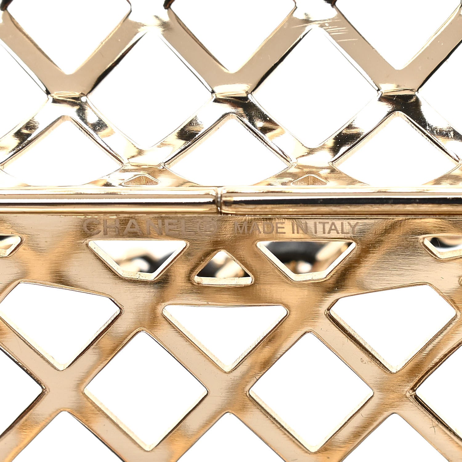 Chanel Metal Quilted Mini Rectangular Flap Gold 6 of 10