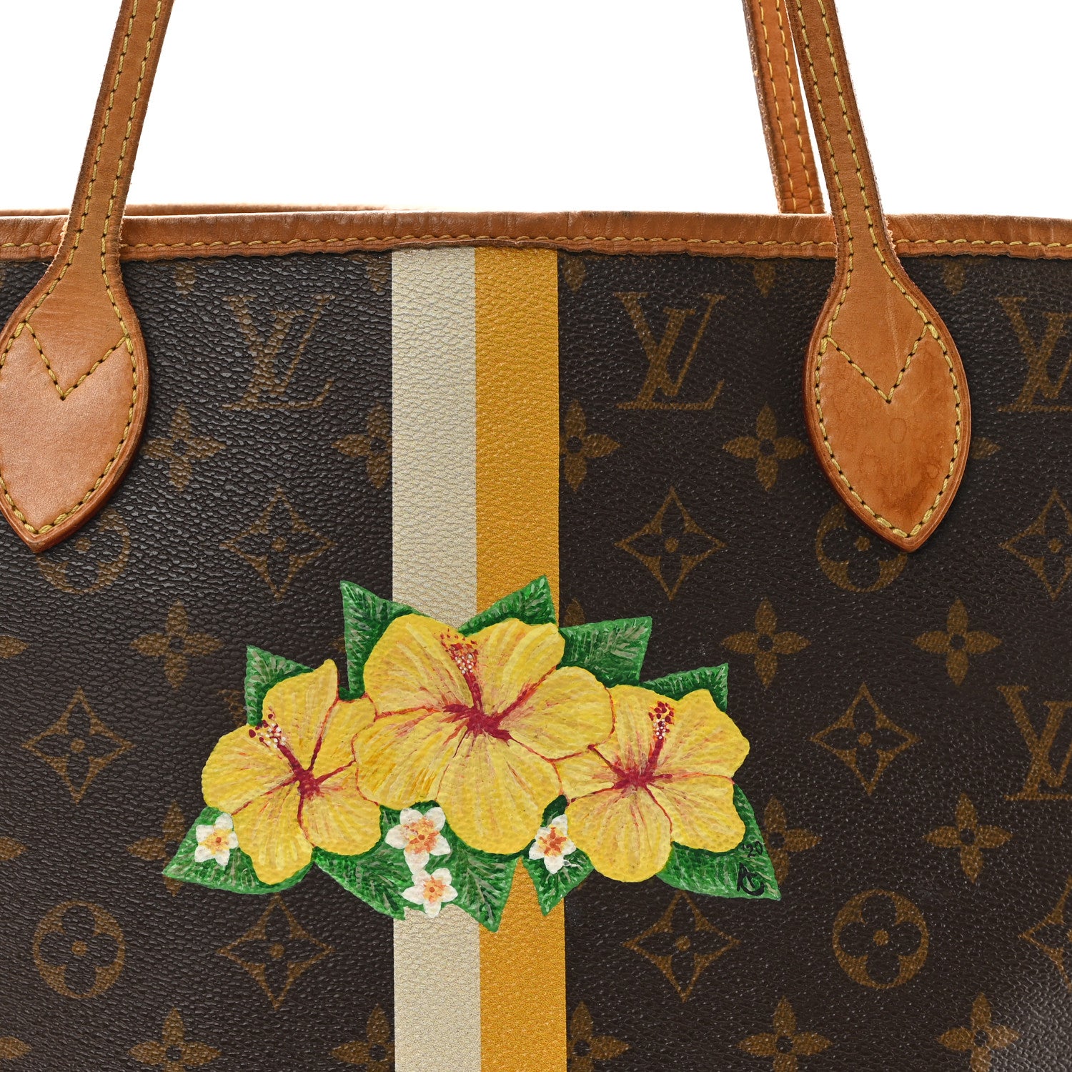 Louis Vuitton Monogram My LV Heritage Neverfull MM Yellow White