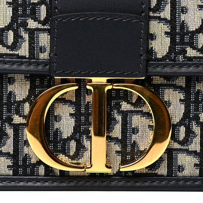 Christian Dior Oblique 30 Montaigne Flap Bag Blue 5 of 5
