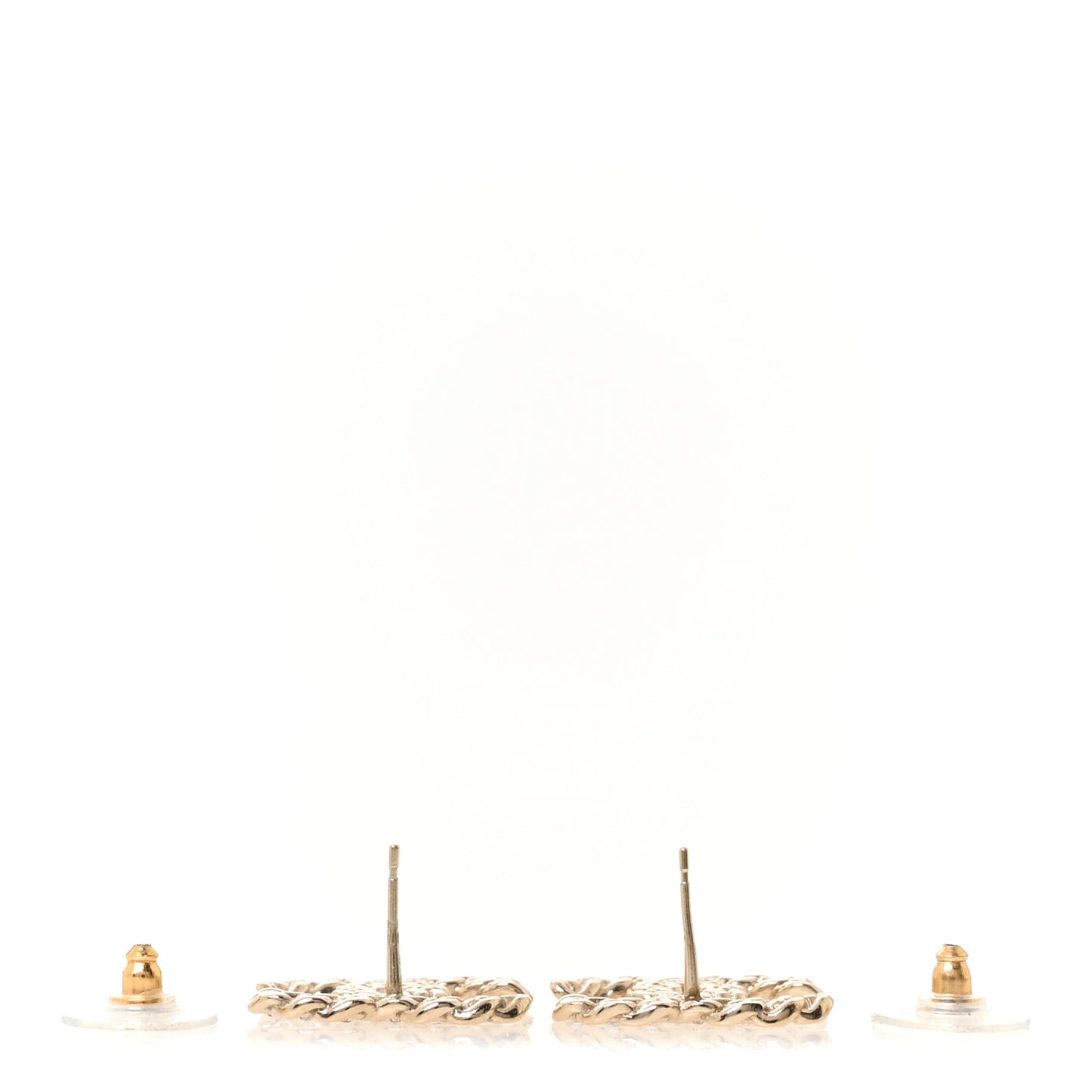 Crystal Pearls Coronation CC Earrings Gold
