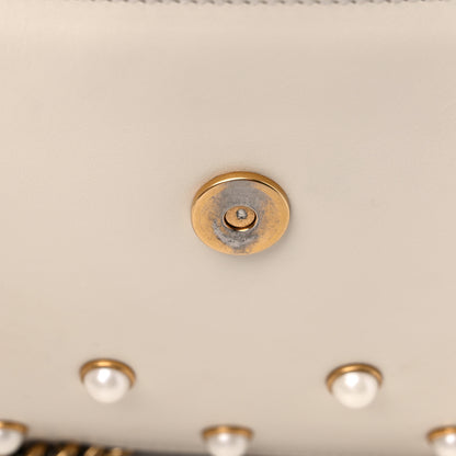 Gucci Nappa Pearl Studded Mini Queen Margaret Broadway Shoulder Bag Mystic White 11 of 14