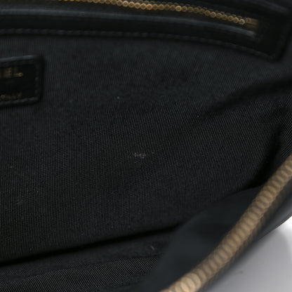 Chanel Aged Calfskin Chevron Quilted Medium Cosmetic Case Black 10 of 13