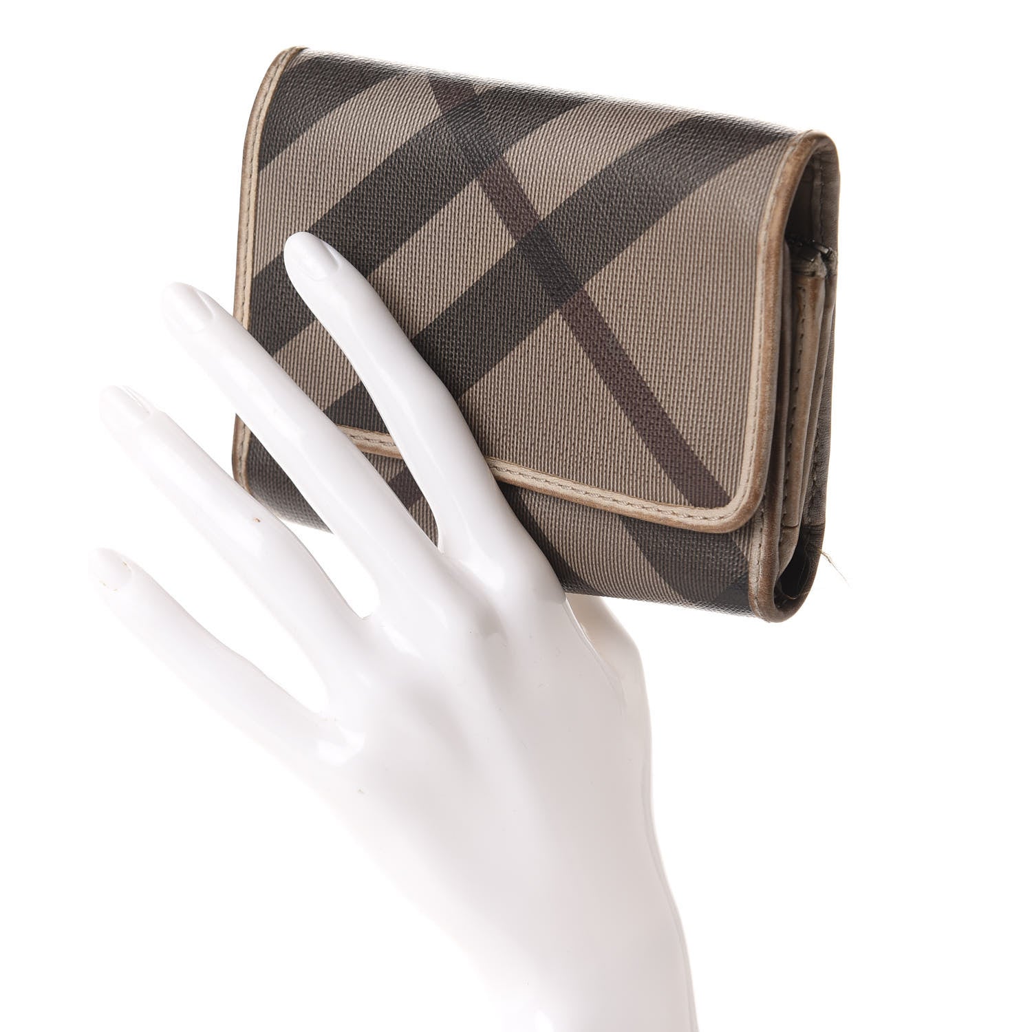 Burberry Smoked Check Medium Bellfield ID Wallet Trench 2 of 18