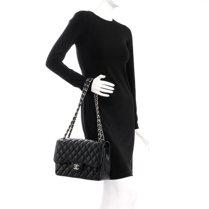 Chanel Caviar Quilted Jumbo Double Flap Black 3 of 9