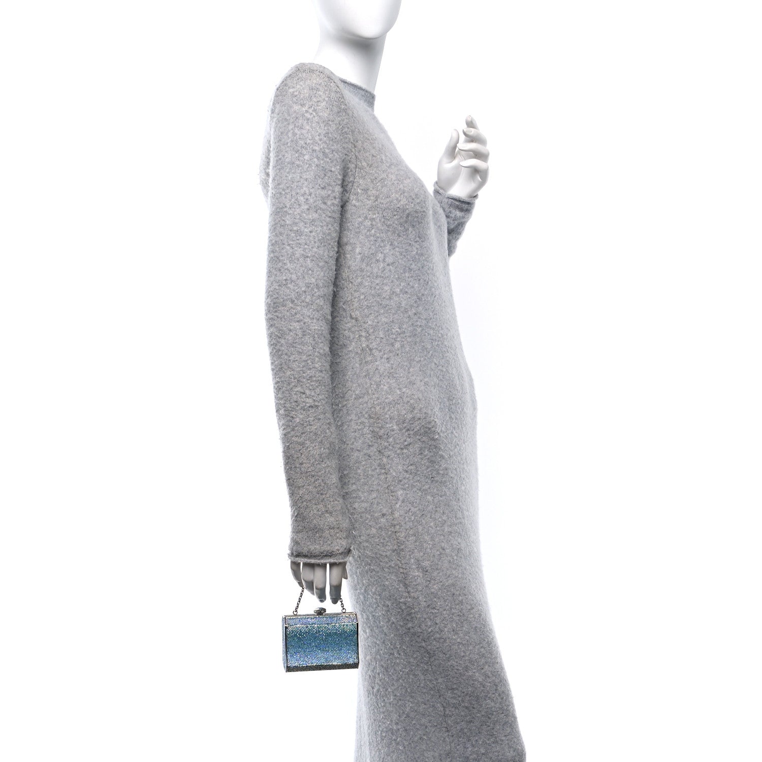 Judith Leiber Swarovski Crystal Minaudiere Clutch Blue 2 of 9