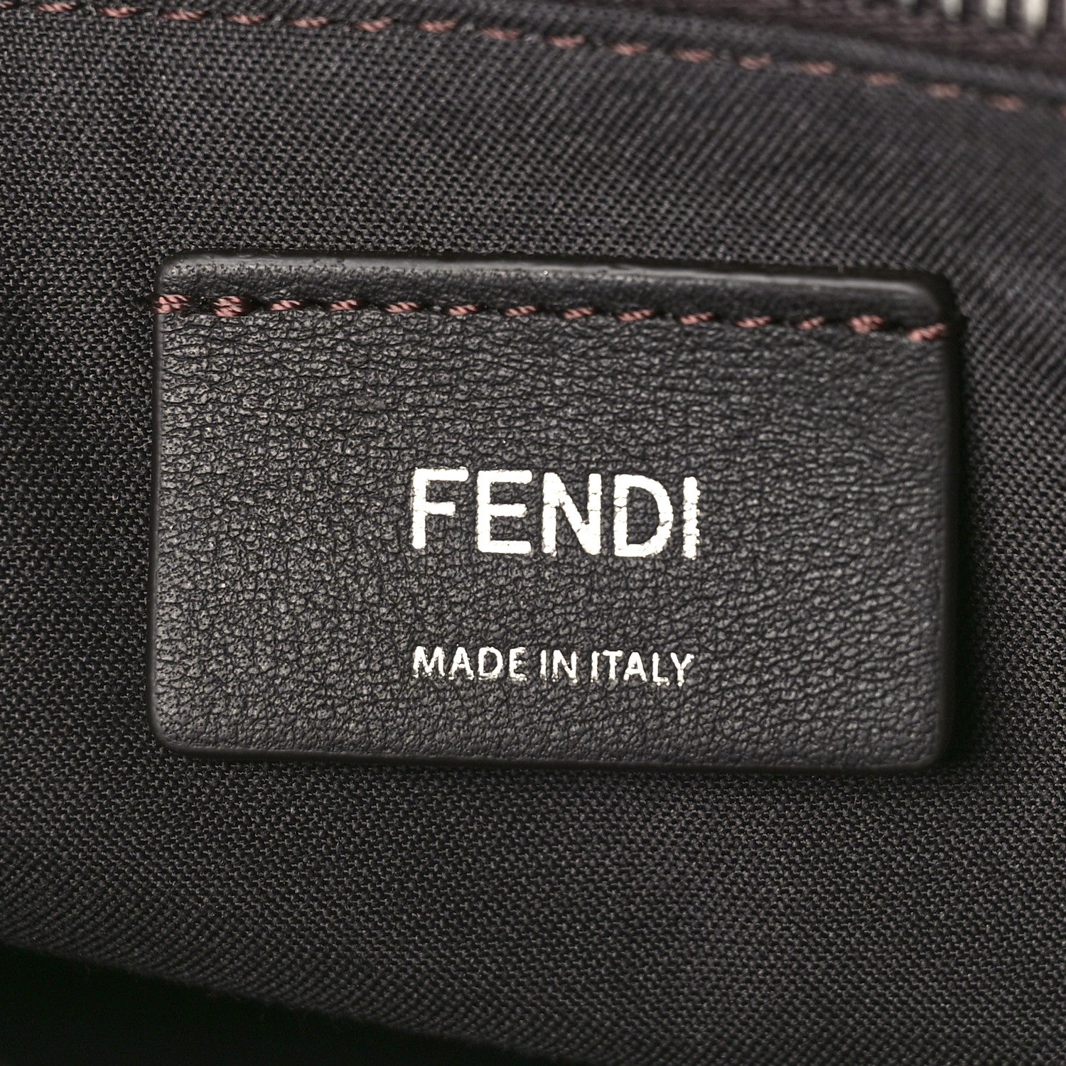 Fendi Vitello Dolce Bi-Color FF 1974 Embossed Medium By The Way Boston Bag Maya Black 5 of 9