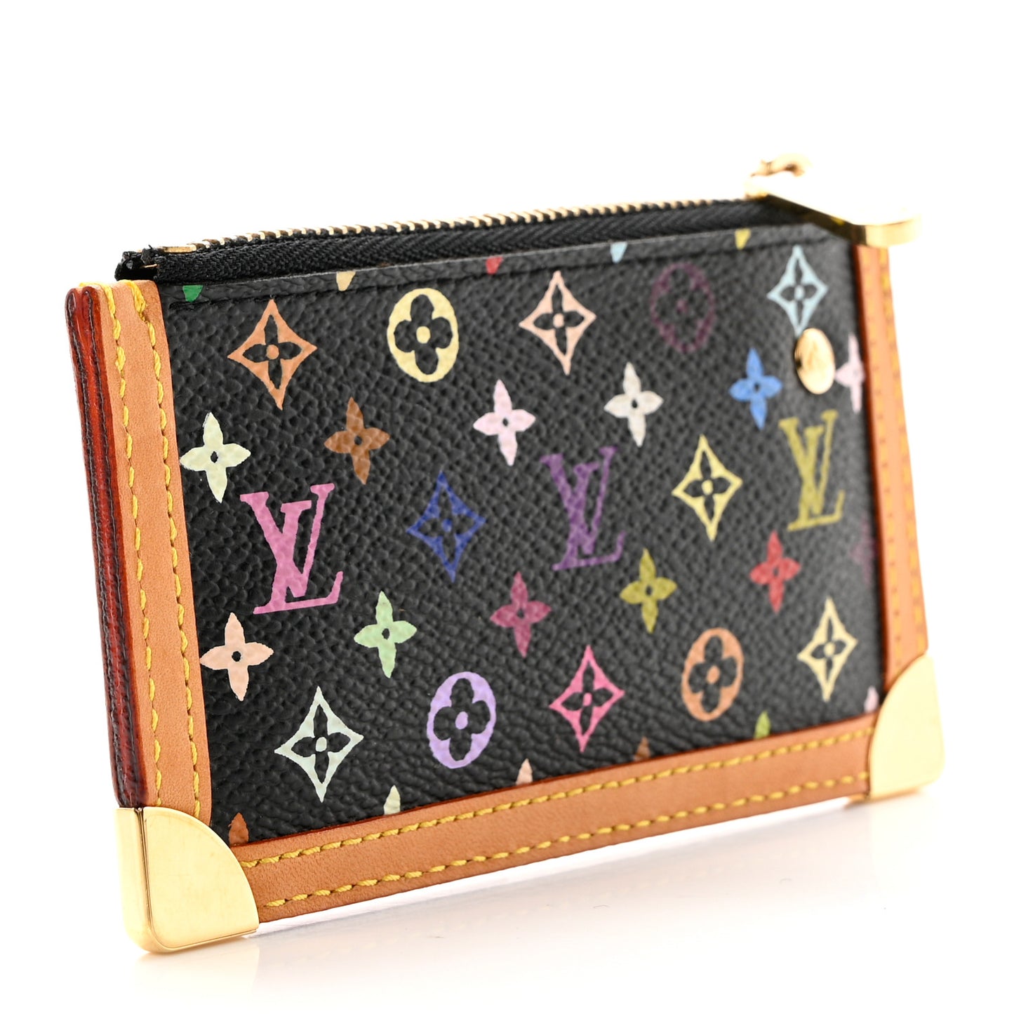 Monogram Multicolor Key Pouch Black