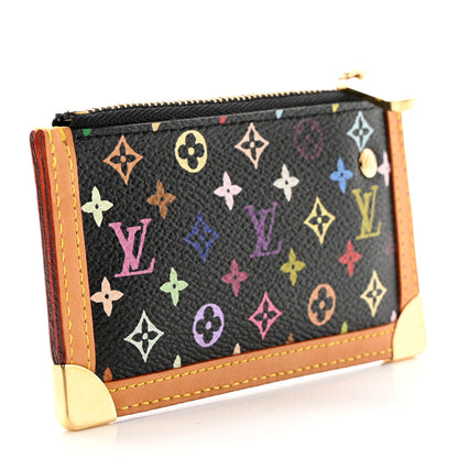 Louis Vuitton Monogram Multicolor Key Pouch Black 3 of 7
