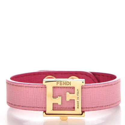 Fendi Vitello Elite FF Reversible Bracelet Magenta 3 of 6