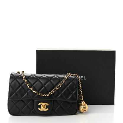 Chanel Lambskin Quilted Mini Rectangular Pearl Crush Flap Black 11 of 11
