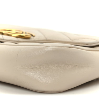 Gucci Calfskin Matelasse Super Mini GG Marmont Shoulder Bag White 10 of 10