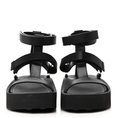 Hermes Calfskin Womens Enid Sandals 36 Black 2 of 10