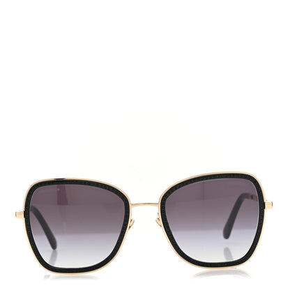 Chanel Square Frame Sequin Sunglasses 4277-B Black Silver 2 of 10