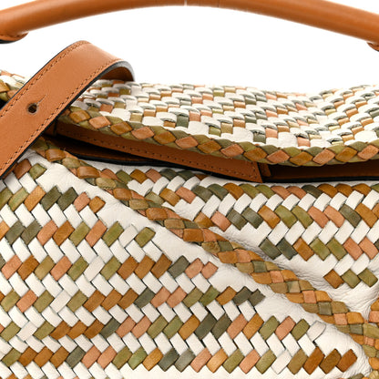 Loewe Calfskin Woven Small Puzzle Bag Honey Multicolor 7 of 14