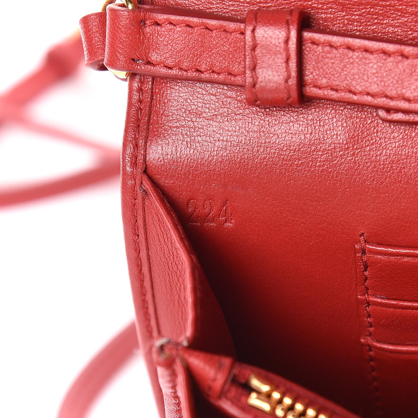 Tessuto Quilted Mini Crossbody Wallet Fuoco