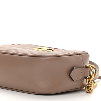 Gucci Calfskin Matelasse Mini GG Marmont Chain Shoulder Bag Porcelain Rose 10 of 10