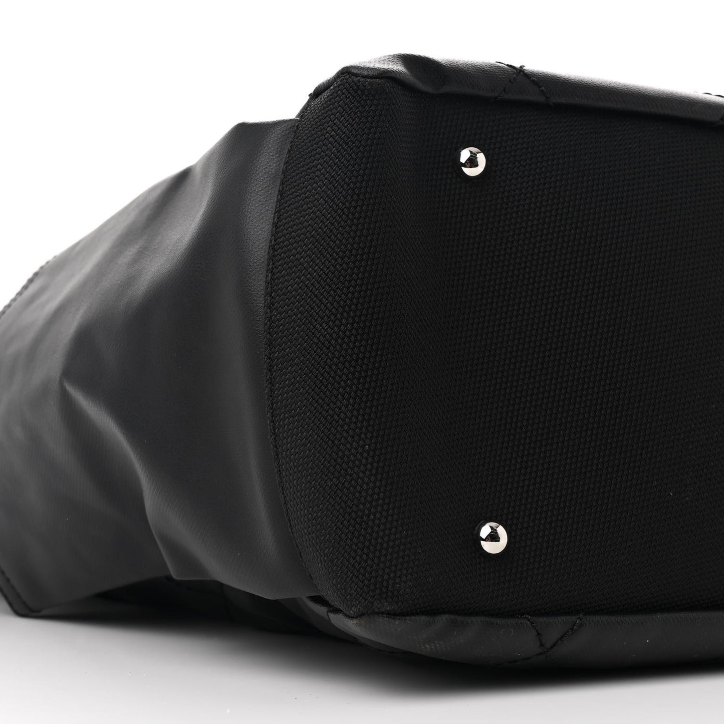 Coated Canvas Quilted Large Paris Biarritz Tote Black