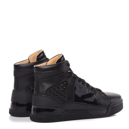 Christian Louboutin Mens Calfskin Patent Loubikick Flats Sneakers 43 Black 4 of 9
