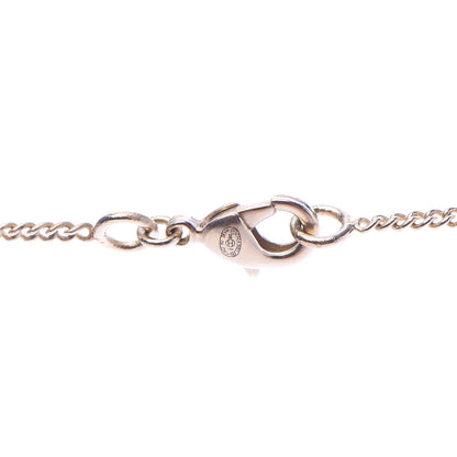Chanel Metal Textured CC Pendant Necklace Blue 5 of 5