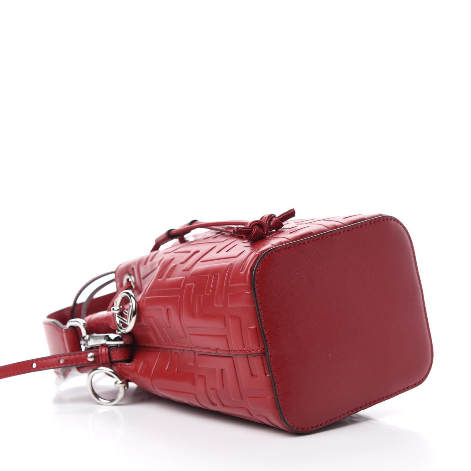 Fendi Vitello Liberty F is Fendi FF 1974 Embossed Mini Mon Tresor Bucket Bag Fragola 4 of 10