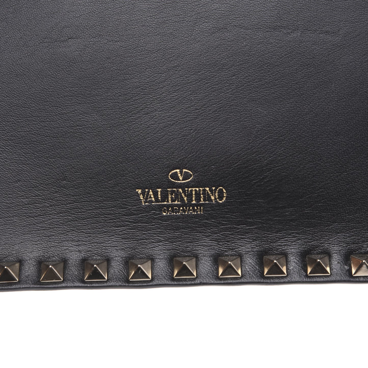 Nappa Rockstud Wristlet Clutch Black