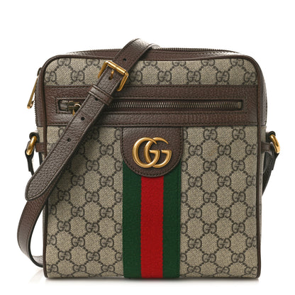 Gucci GG Supreme Monogram Web Small Ophidia Messenger Bag Brown 1 of 12