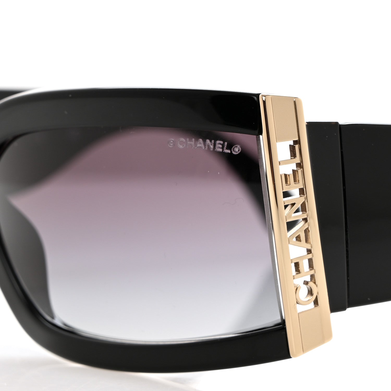 Chanel Acetate Rectangle Sunglasses 71546 Black 7 of 9