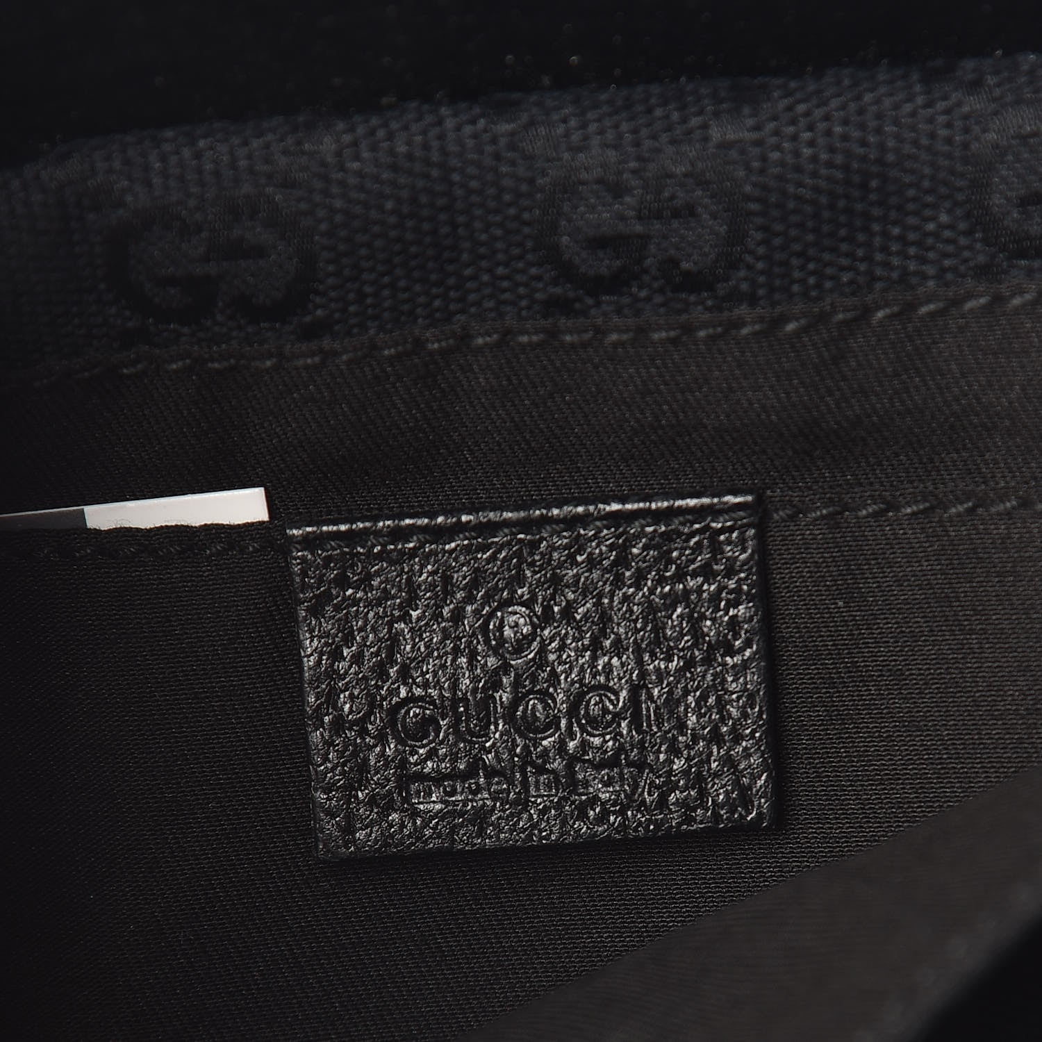 Gucci Monogram Web Belt Pouch Bag Black 6 of 10