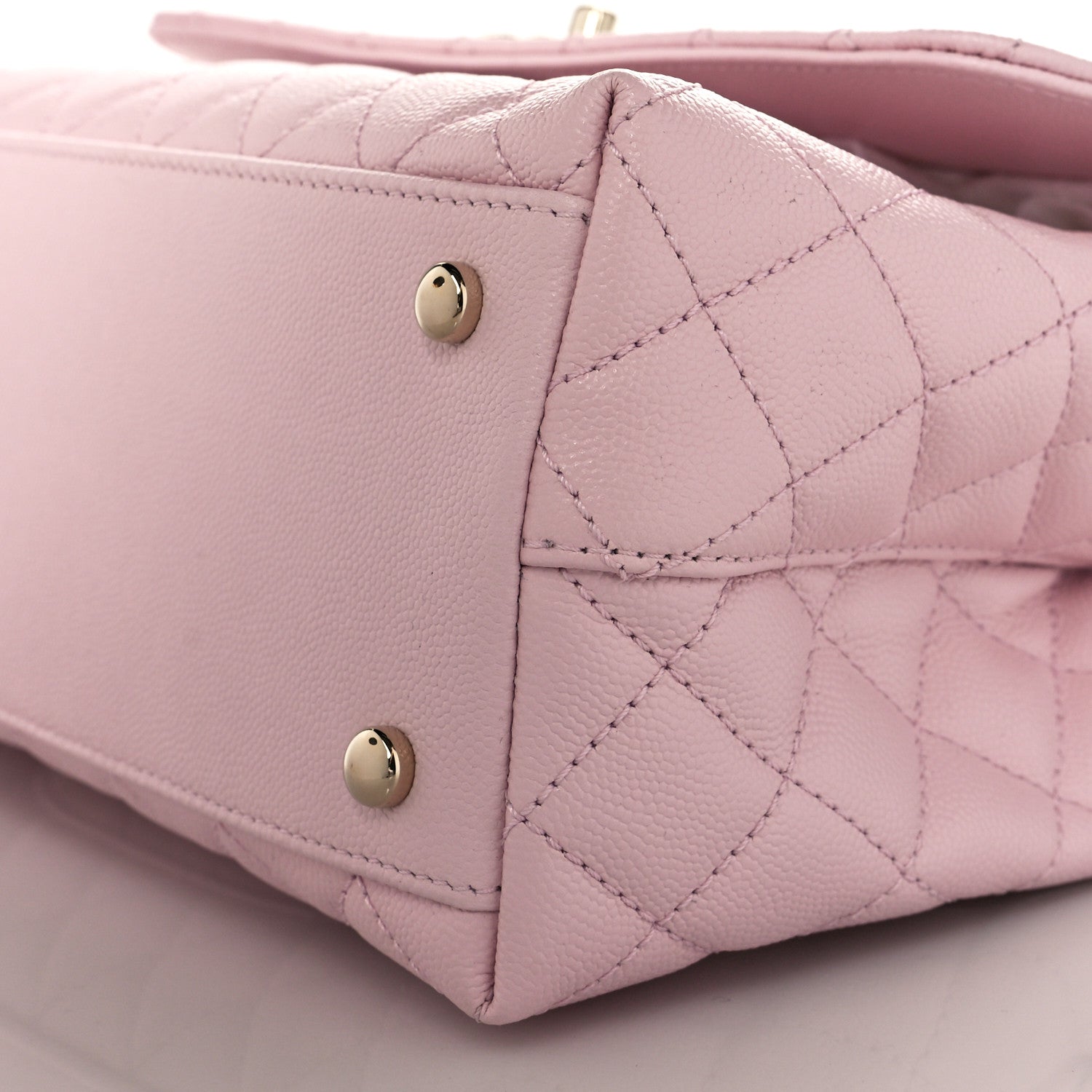 Chanel Caviar Quilted Small Coco Handle Flap Light Pink 10 of 10